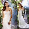 Free Shipping New Arrival 2014 Sheath Wedding Gowns Strapless Crystal Beaded&Pleated Chiffon Garden Wedding Dresses (WND17)